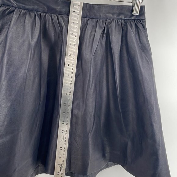 J. Crew navy Leather Skirt - Picture 9 of 10